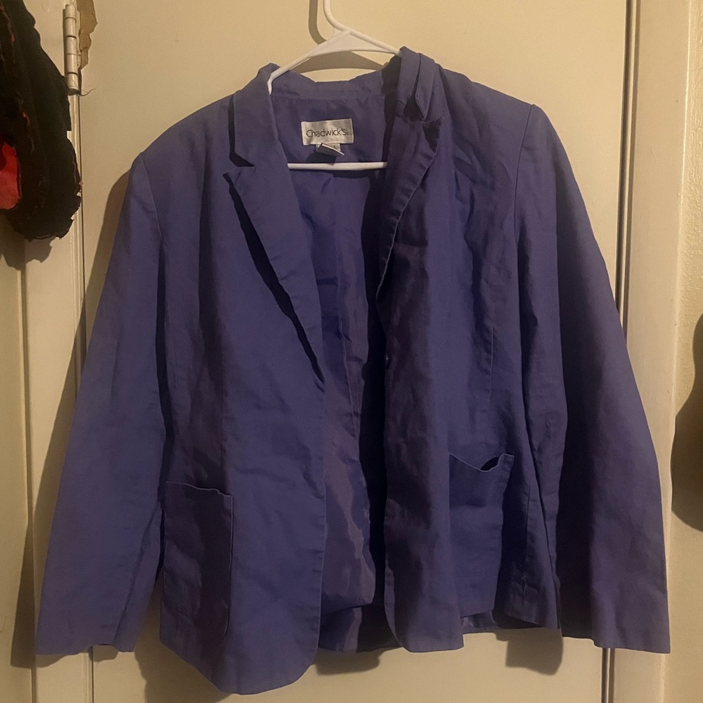 purple womens blazer